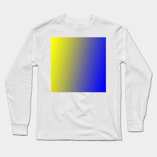 blue yellow abstract texture art Long Sleeve T-Shirt